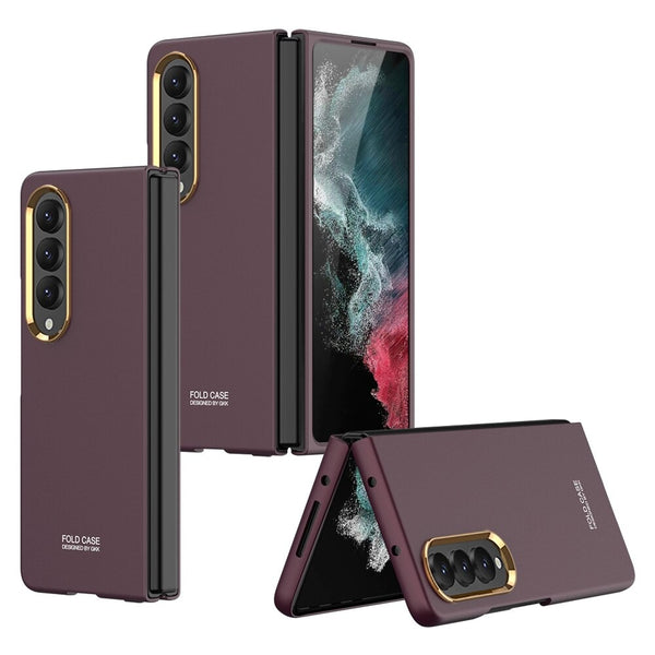 Ultra Thin Matte Golden Edge Camera Protection Case for Galaxy Z Fold5