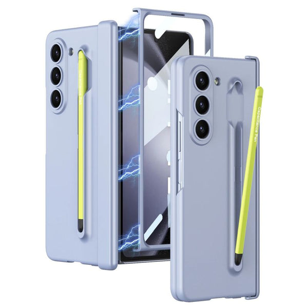 Magnetic Hinge Protection Matte Case With Pen for Galaxy Z Fold5