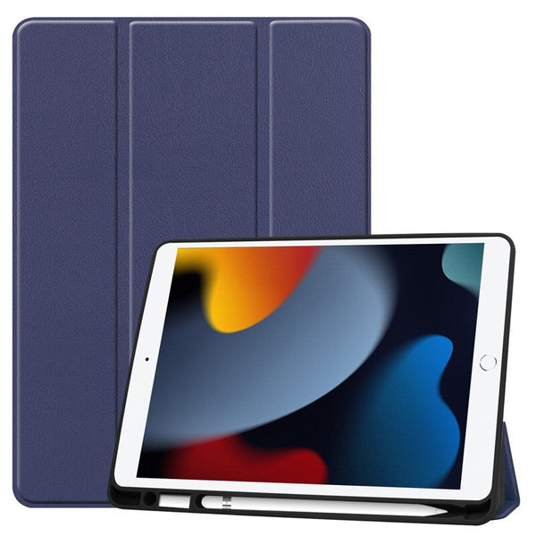 Smart Flip Cover for Apple iPad 10.2 inch (7th, 8th, & 9th Gen. 2019/2020/2021) Clear Back with Pencil Slot